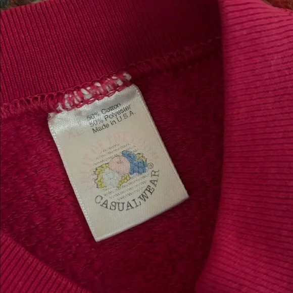 Vintage raglan sweatshirt in hot pink - Picture 4 of 6